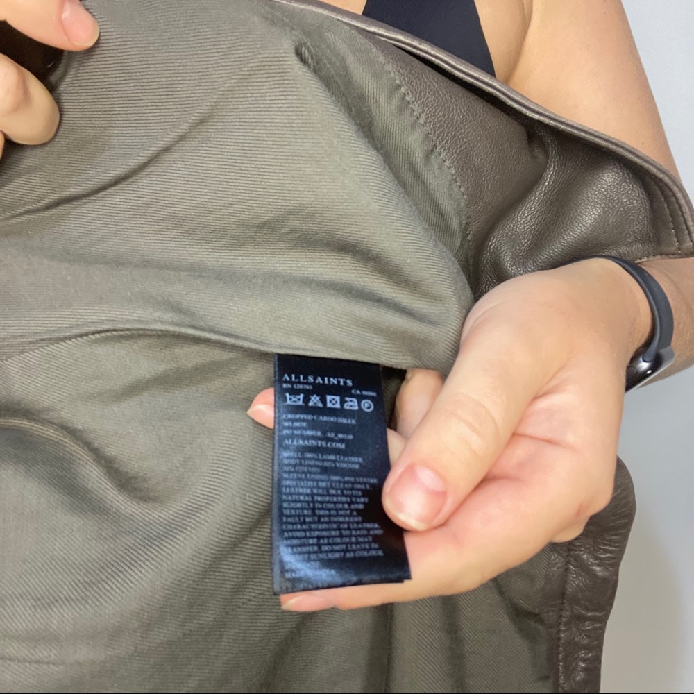 AllSaints Limited Biker/Moto Leather Jacket - Picture 10 of 11